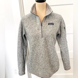 Patagonia Women's Better Sweater® 1/4-Zip Fleece Birch White, Grey, Size Medium